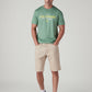 Men's 541 Beige Tapered Fit Mid Rise Shorts - Styleshot View