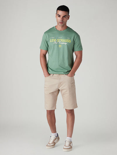 Men's 541 Beige Tapered Fit Mid Rise Shorts-image-34