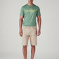 Men's 541 Beige Tapered Fit Mid Rise Shorts - Front View
