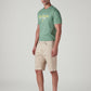 Men's 541 Beige Tapered Fit Mid Rise Shorts - Side View