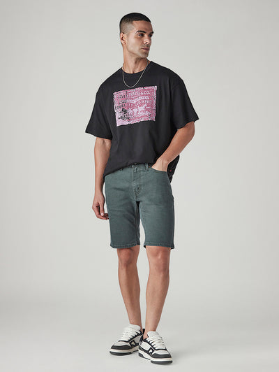 Men's 541 Green Tapered Fit Mid Rise Shorts-image-31