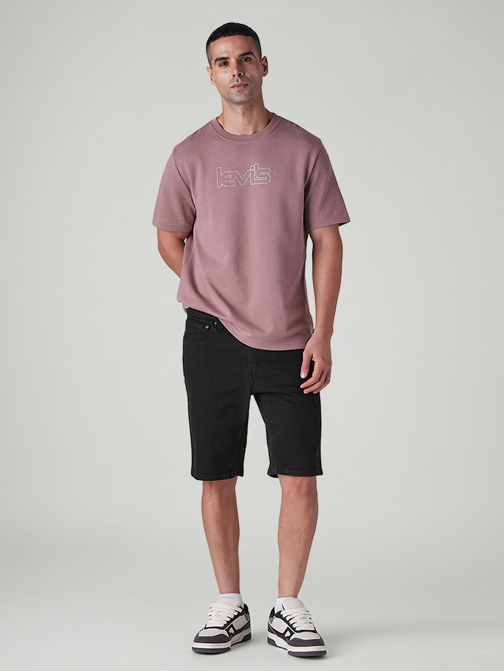 Men's 541 Black Tapered Fit Mid Rise Shorts