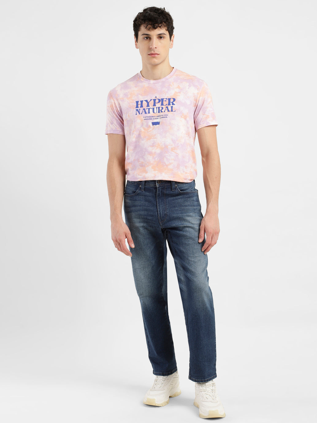 Men's 541 Blue Athletic Tapered Fit Mid Rise Jeans