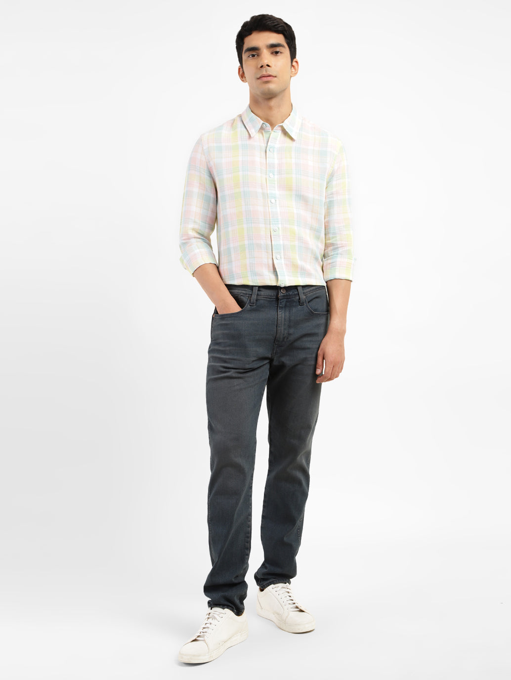 Men's 512 Blue Slim Tapered Fit Mid Rise Jeans