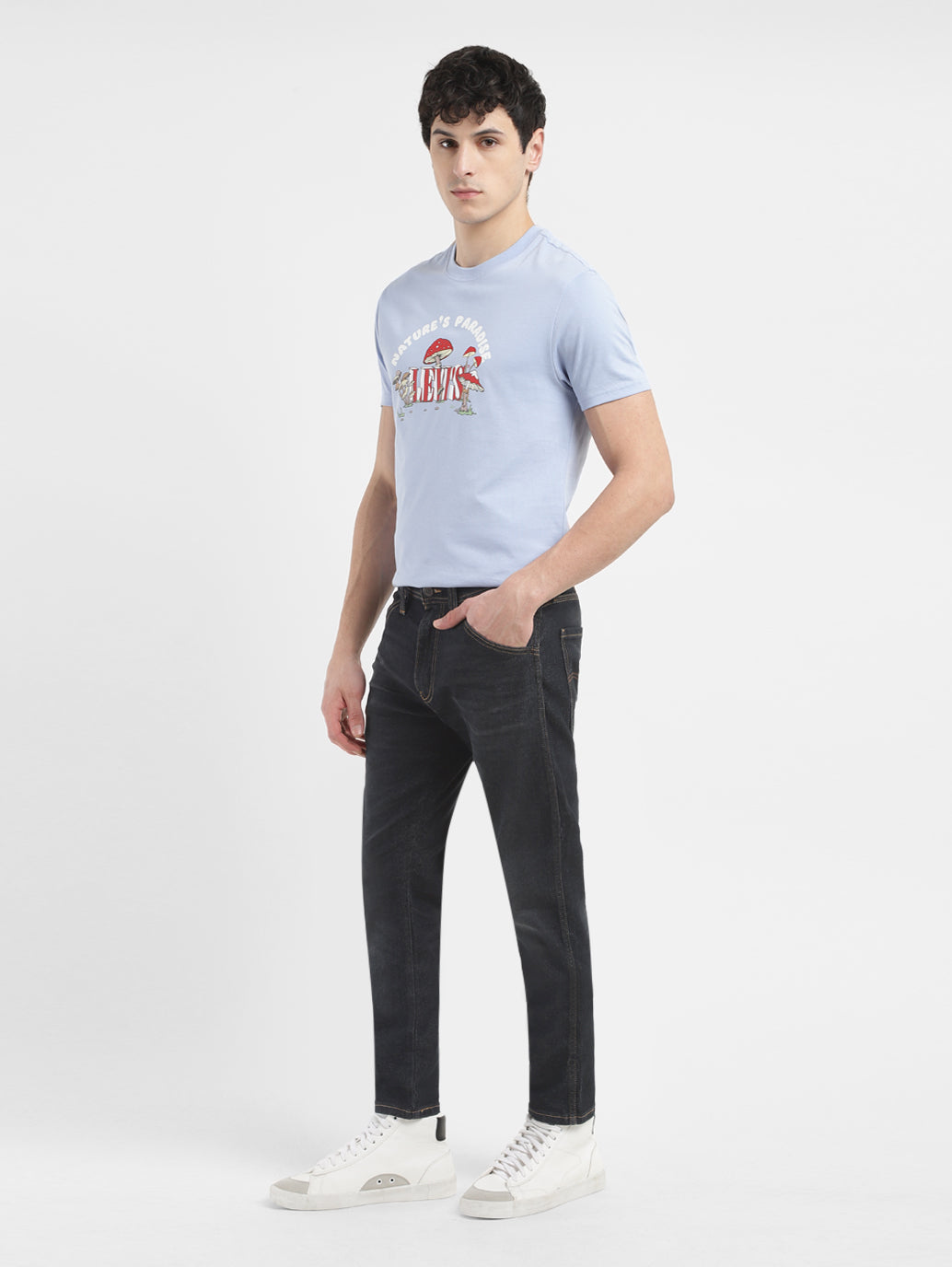 Men's 512 Black Slim Tapered Fit Mid Rise Jeans