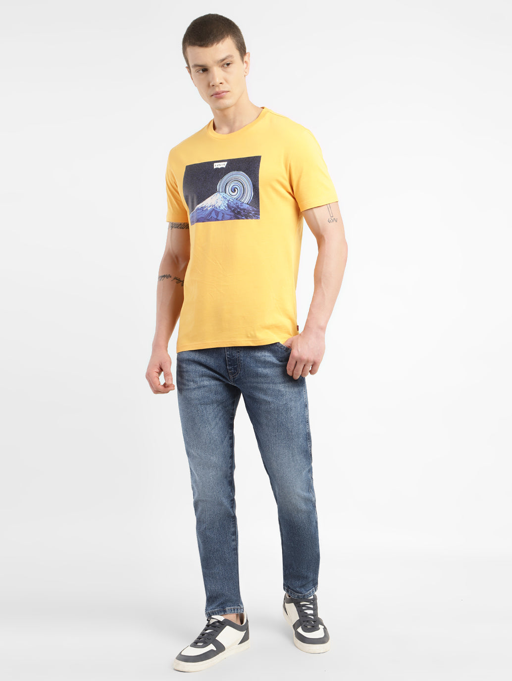 Men's 512 Blue Slim Tapered Fit Mid Rise Jeans