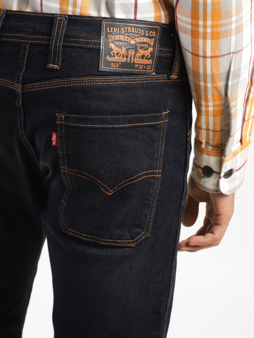 Men's 513 Black Slim Straight Fit Mid Rise Jeans - 79d8639a-1df0-4e9d-b31d-cb73531c1de2 View