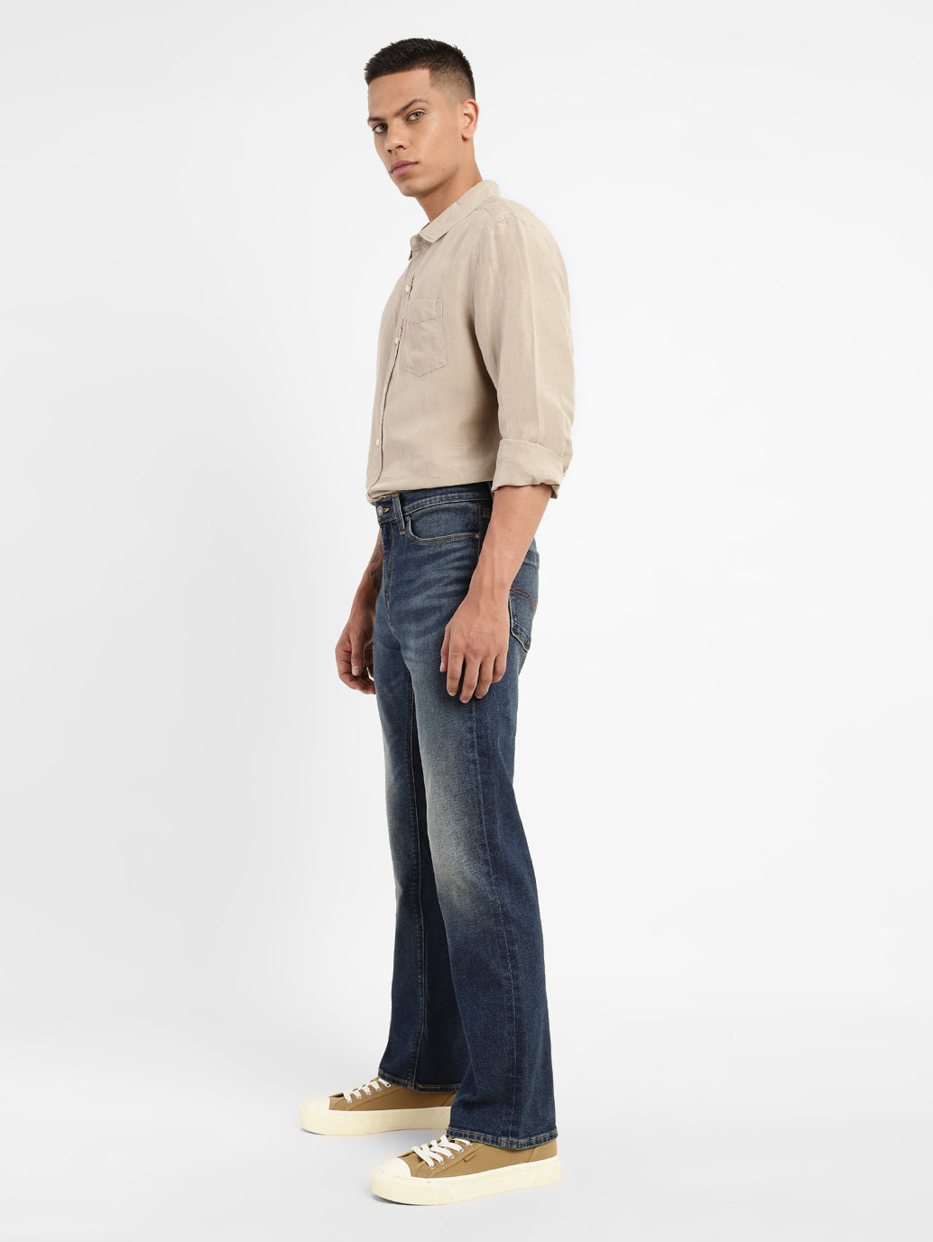 Men's 541 Blue Athletic Tapered Fit Mid Rise Jeans