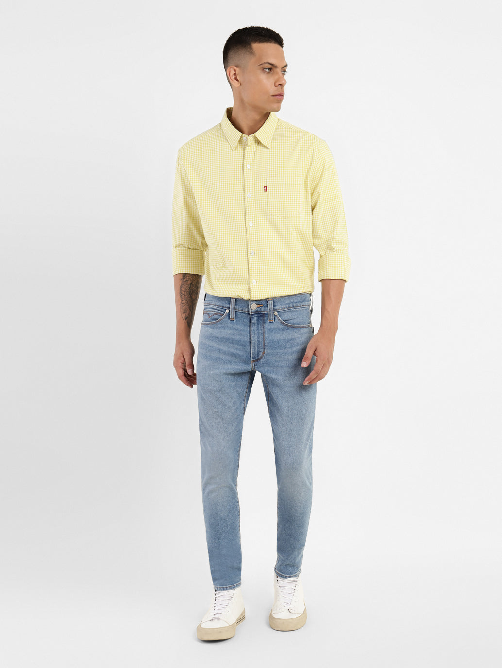 Men's Blue Skinny Fit Mid Rise Jeans