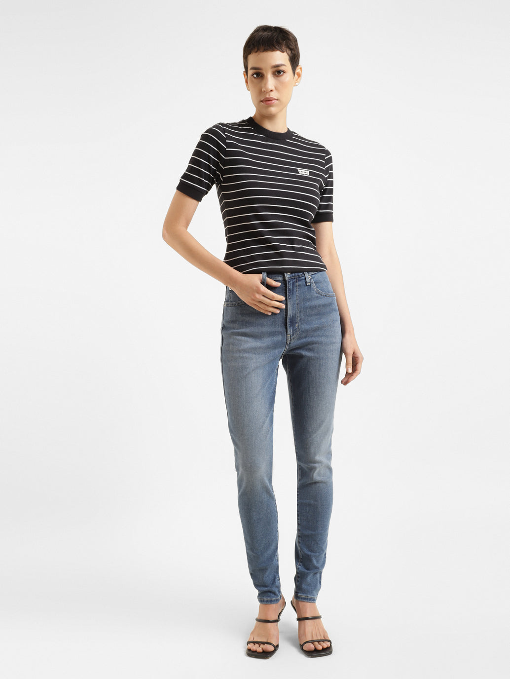 Women's Striped Regular Fit T-shirt