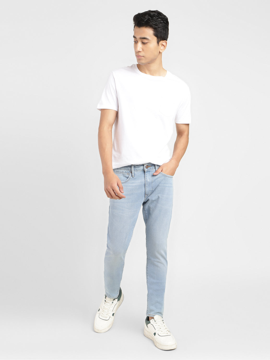 Men's Redloop Blue Skinny Fit Mid Rise Jeans