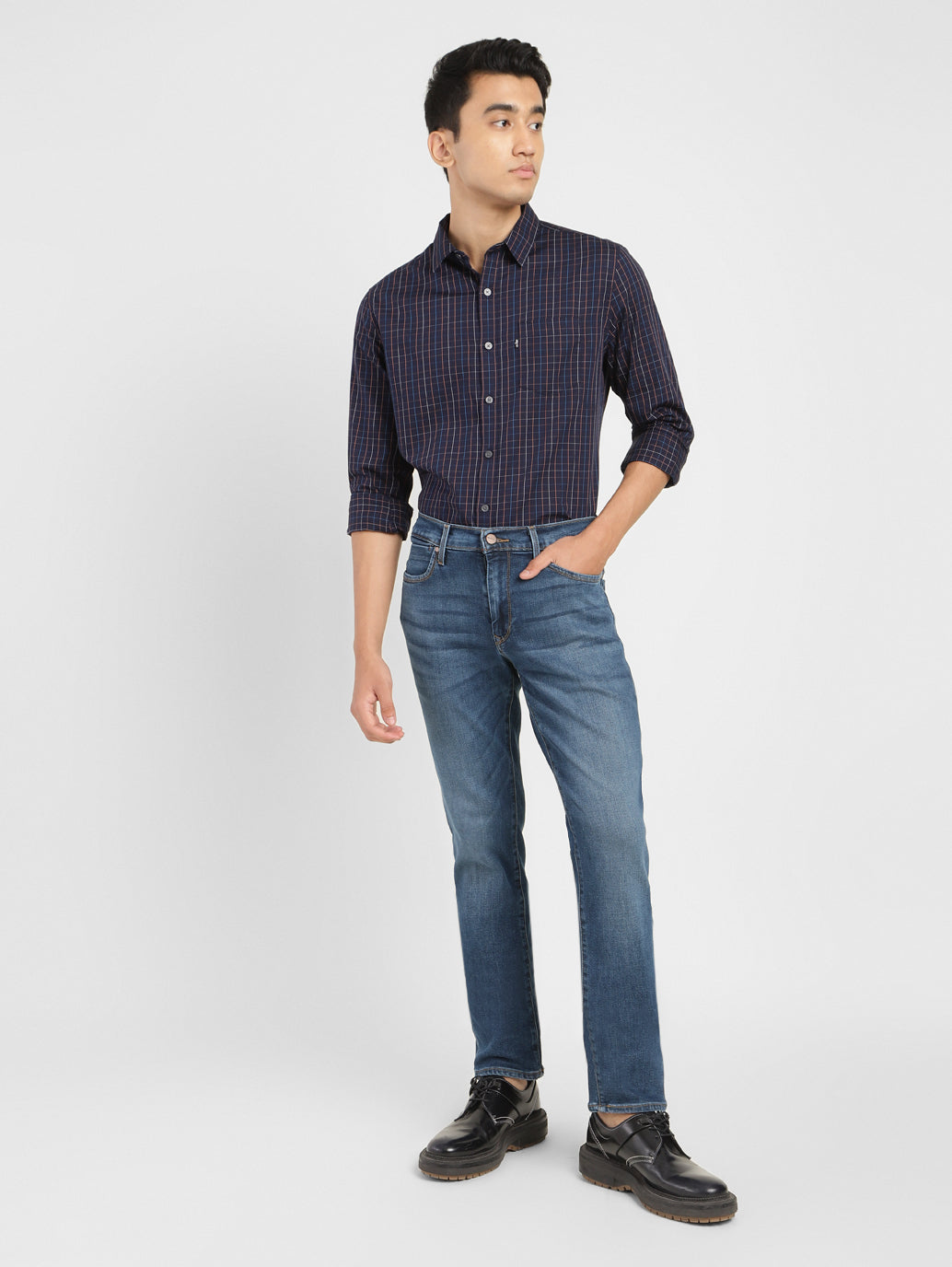 Men's Redloop 511 Blue Slim Fit Mid Rise Jeans