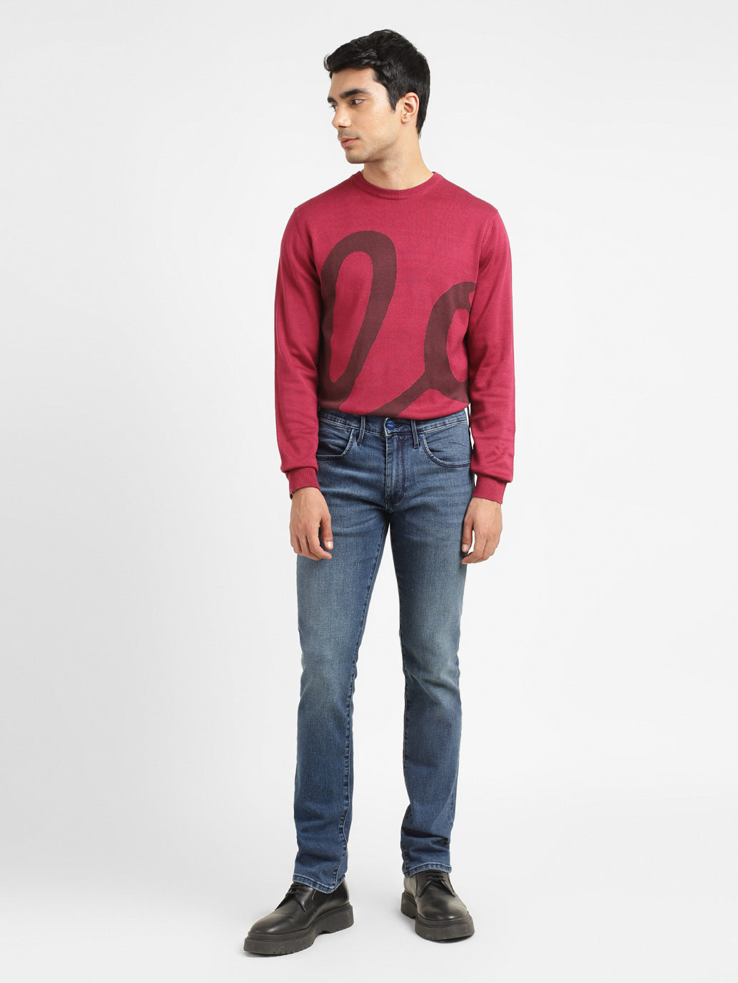Men's Redloop 65504 Blue Skinny Fit Mid Rise Jeans