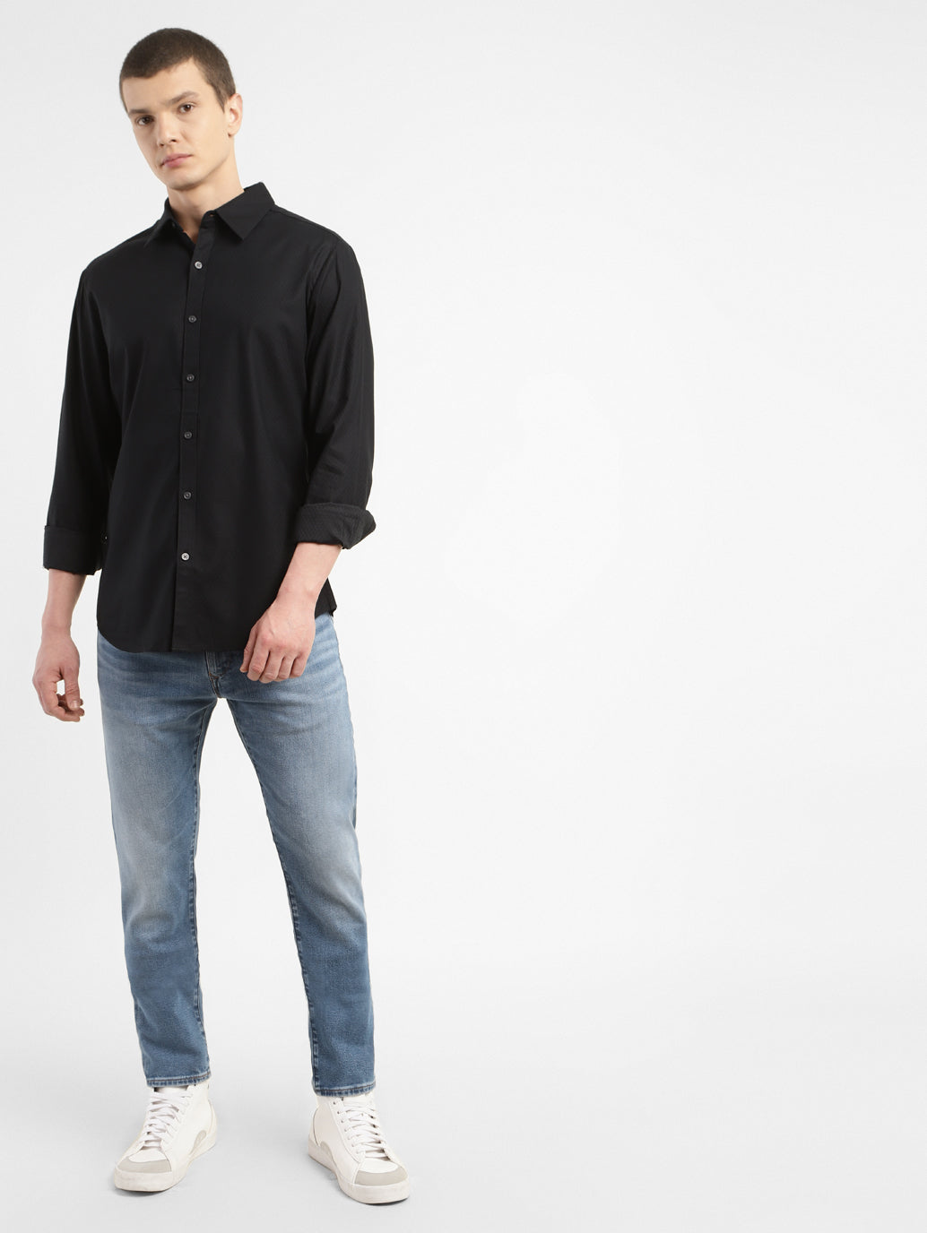 Men's Redloop 512 Blue Slim Tapered Fit Mid Rise Jeans