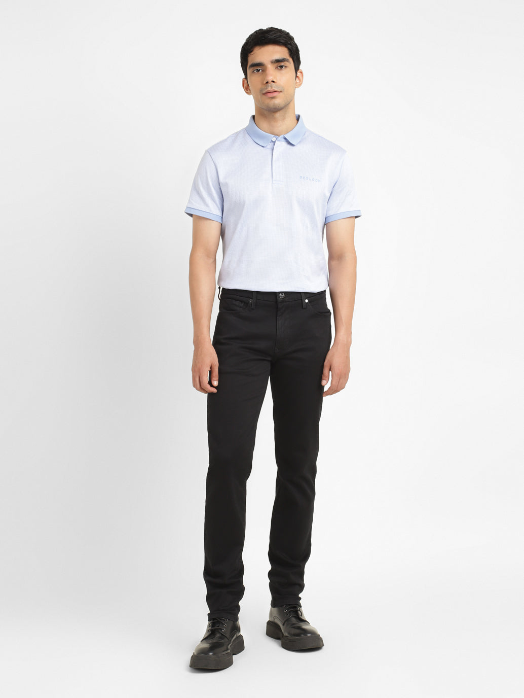 Men's Redloop 511 Black Slim Fit Mid Rise Jeans