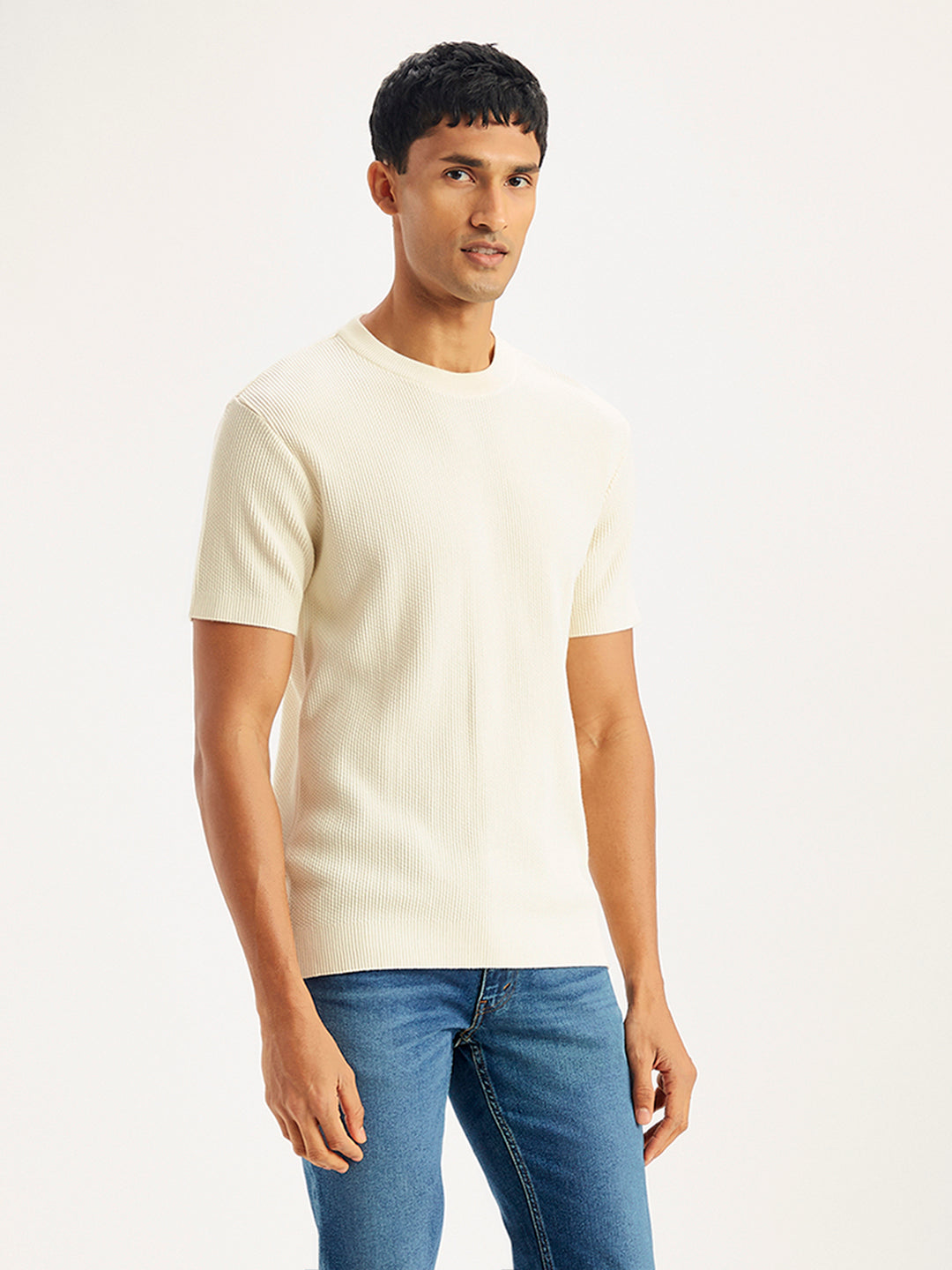 Men's Textured Slim Fit T-Shirt