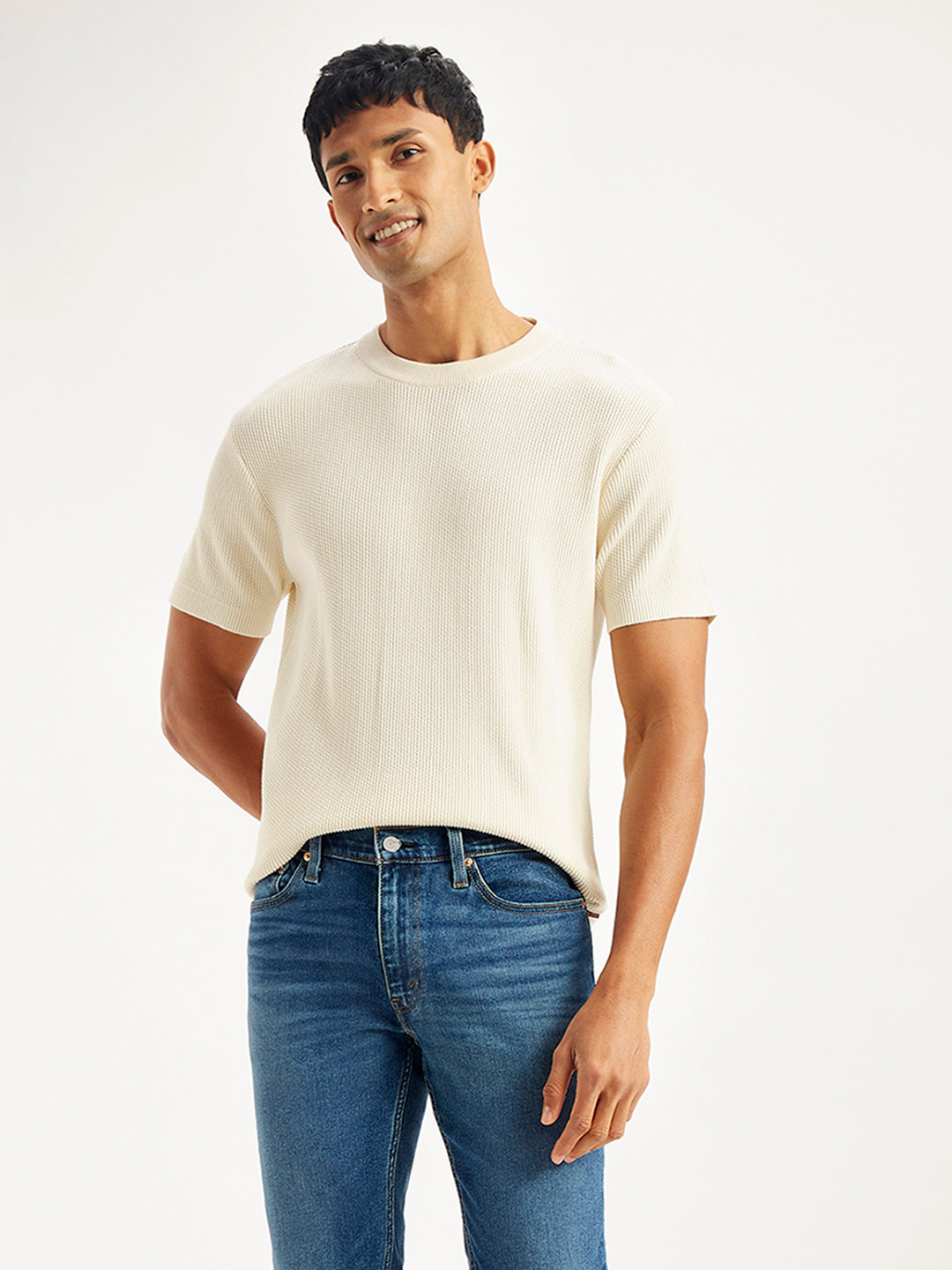 Men's Textured Slim Fit T-Shirt