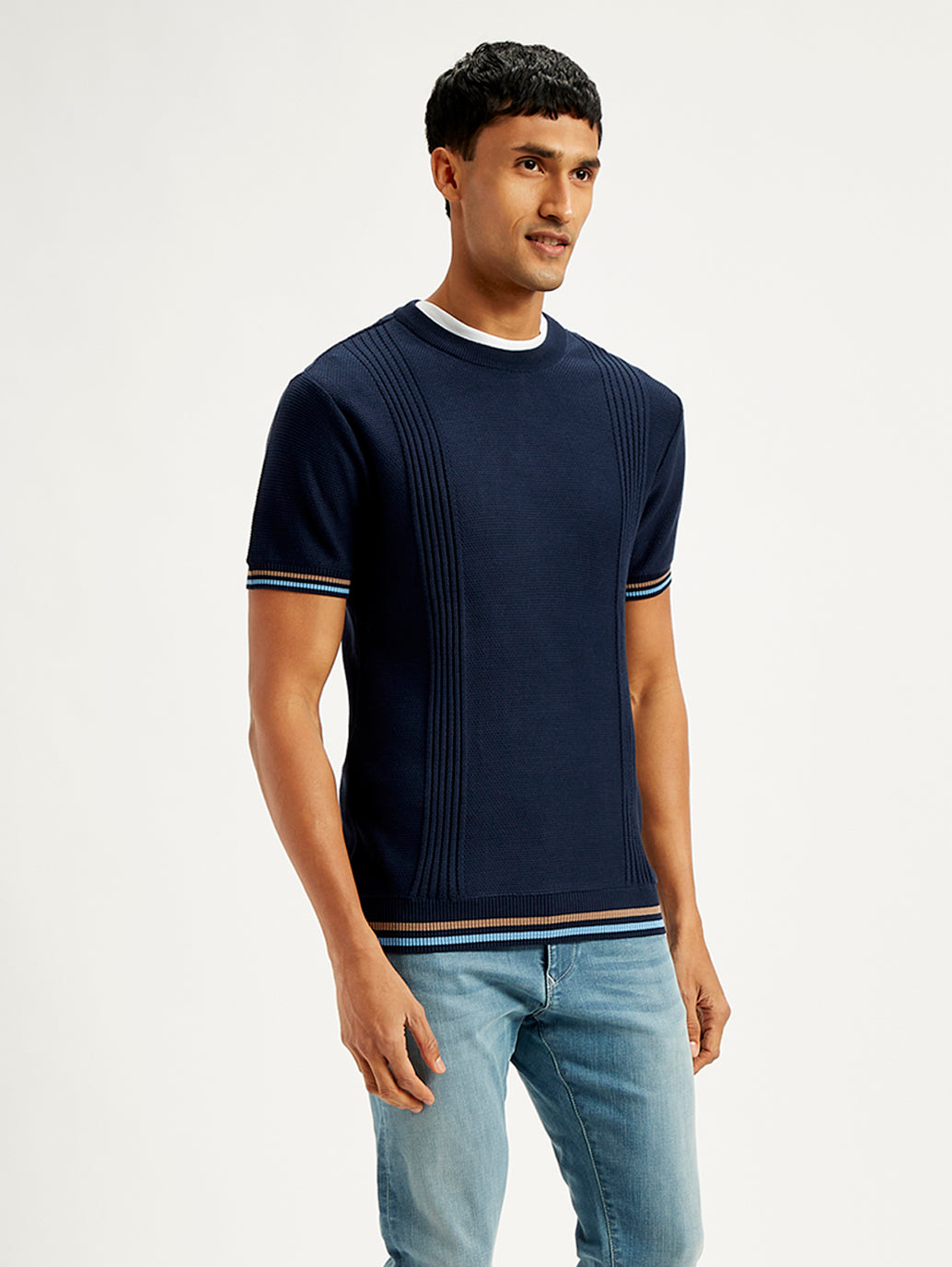 Men's Redloop Striped Slim Fit T-Shirt