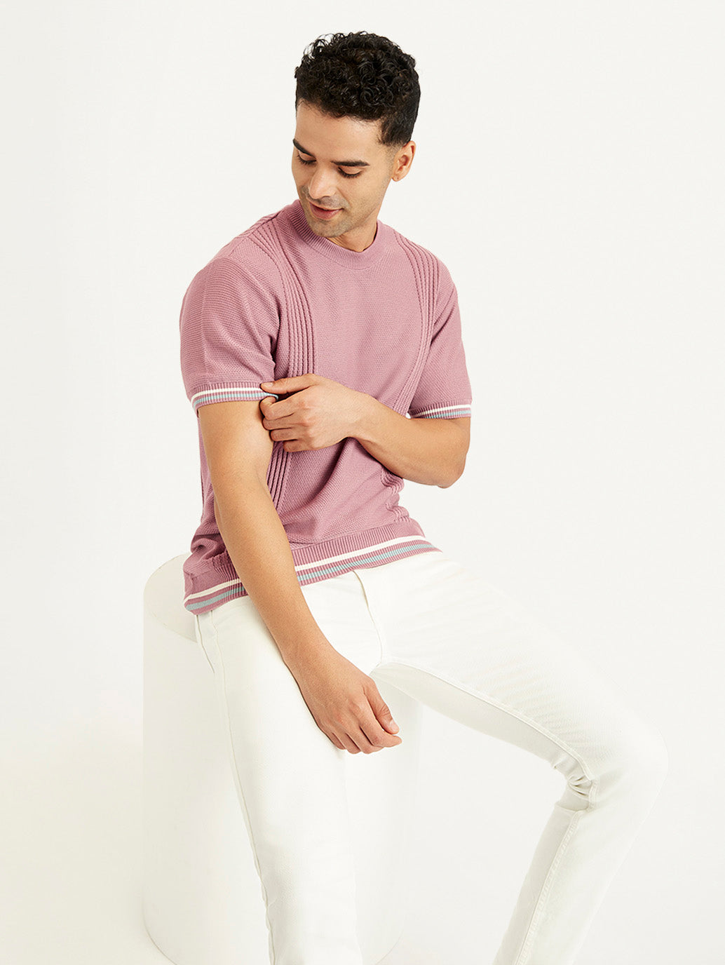 Men's Redloop Striped Slim Fit T-Shirt - 9894f657-1c0a-4c9e-84f2-2a6c2fe112c7 View