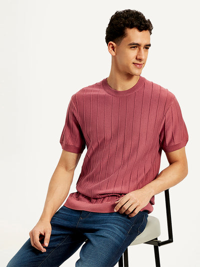 Men's Redloop Textured Slim Fit T-Shirt-image-42