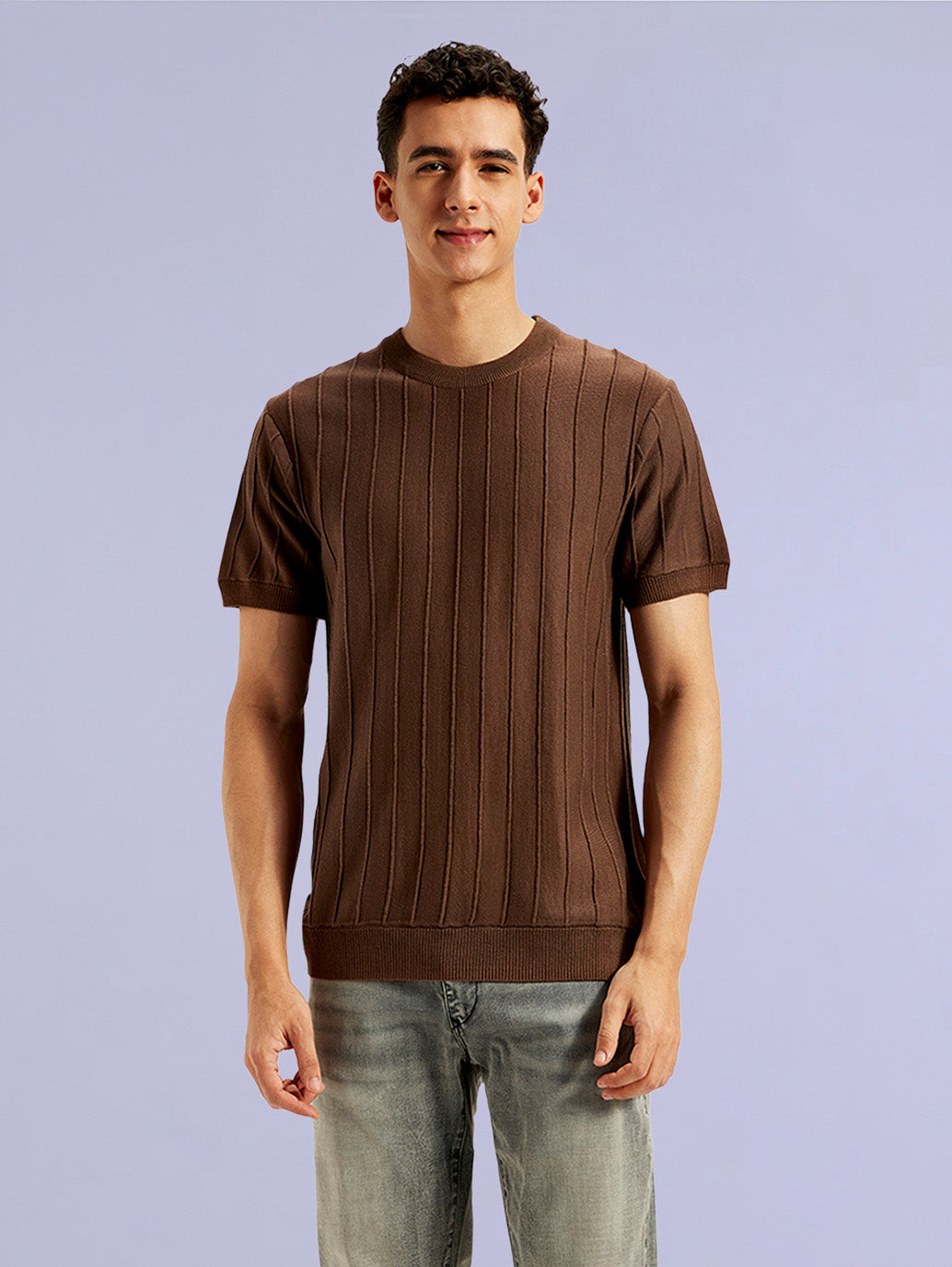 Men's Redloop Textured Slim Fit T-Shirt - 20 View