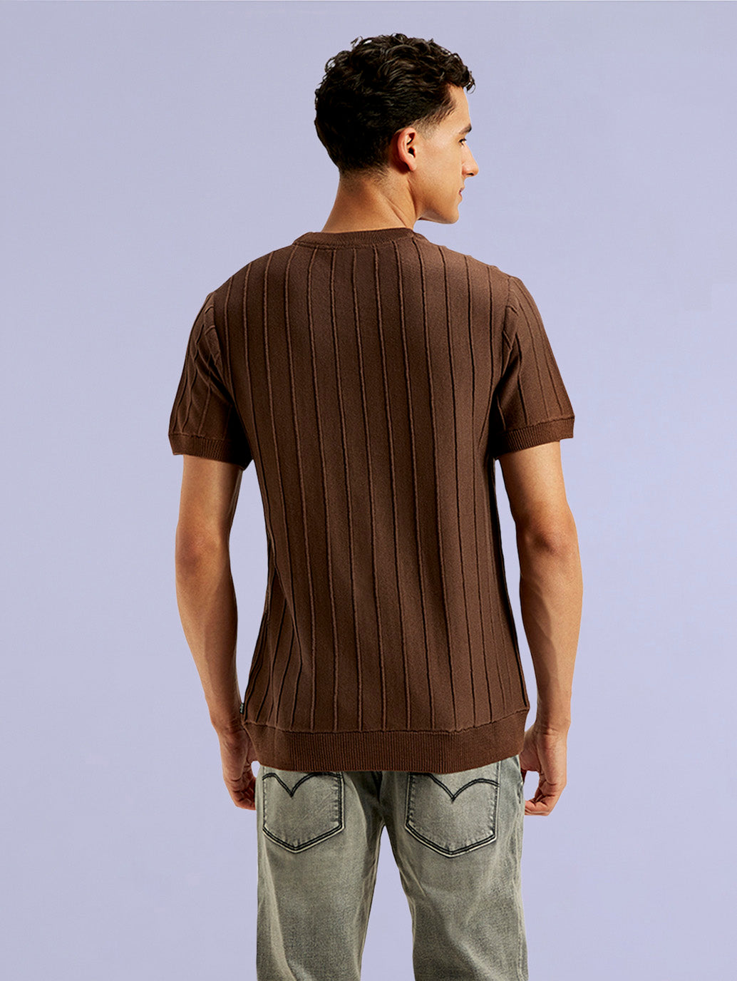 Men's Redloop Textured Slim Fit T-Shirt - 20 View