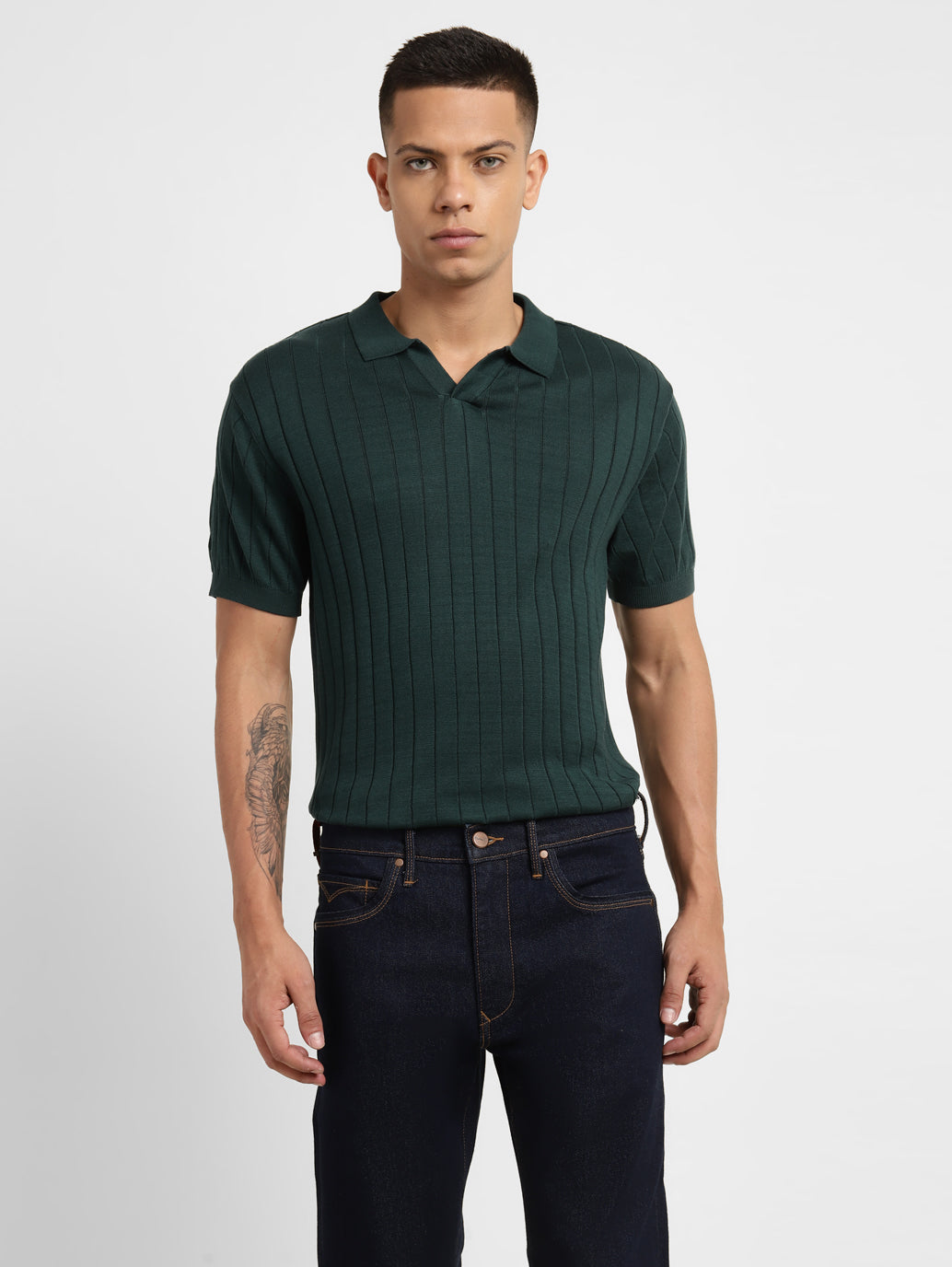Men's Self Design Polo T-shirt