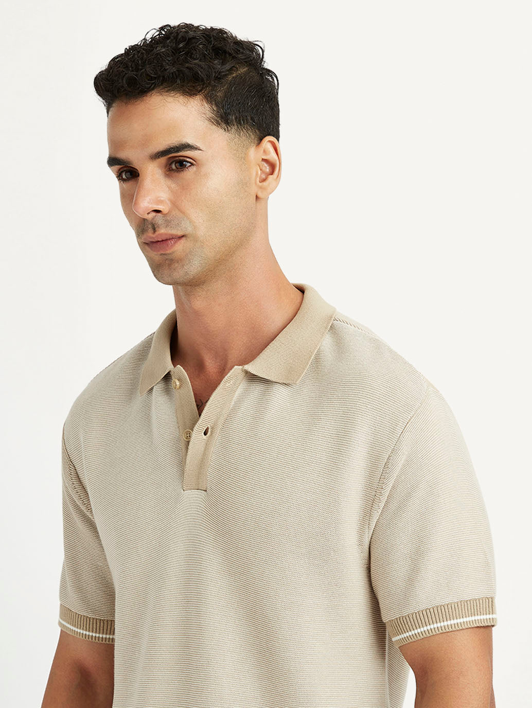 Men's Solid Slim Fit Polo T-Shirt