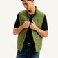 Men's Quilted Olive High Neck Puffer Jacket