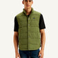 Men's Quilted Olive High Neck Puffer Jacket