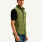 Men's Quilted Olive High Neck Puffer Jacket