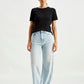 Women's High Rise Ribcage Light Blue Wide Leg Jeans