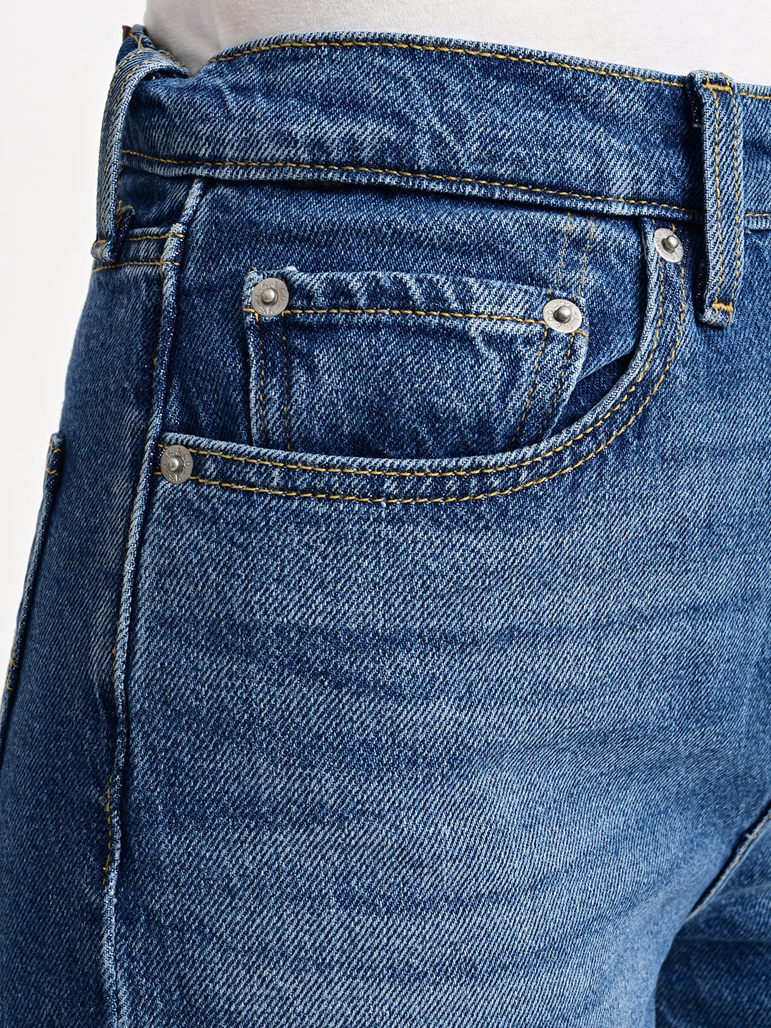 Women's Blue Mile High Wide Leg Fit High Rise Ribcage Jeans - detail View