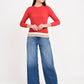 Women's Blue Mile High Wide Leg Fit High Rise Ribcage Jeans - 6 View