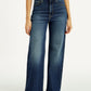 Women's Dark Indigo Ribcage Wide Leg Fit High Rise Jeans - Front View