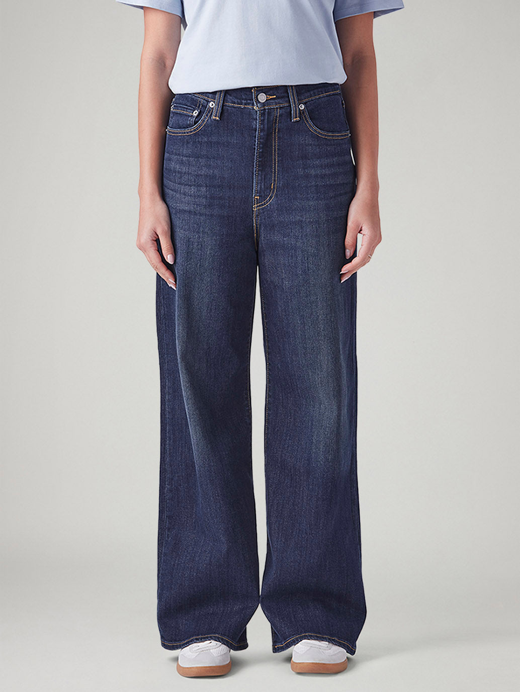 Levi's DODO JEAN 別注 RIBCAGE WIDE LEG 26 Women's Dark Blue Ribcage Wide Leg Fit High Rise Jeans – Levis