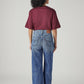 Women's Med Indigo Ribcage Wide Leg Fit High Rise Jeans - Back View