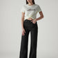Women's Black Ribcage Wide Leg Fit High Rise Jeans - Styleshot View