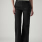Women's Black Ribcage Wide Leg Fit High Rise Jeans - Front View
