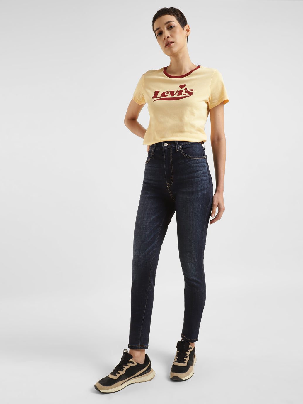 Women's Blue Skinny Fit High Rise Jeans