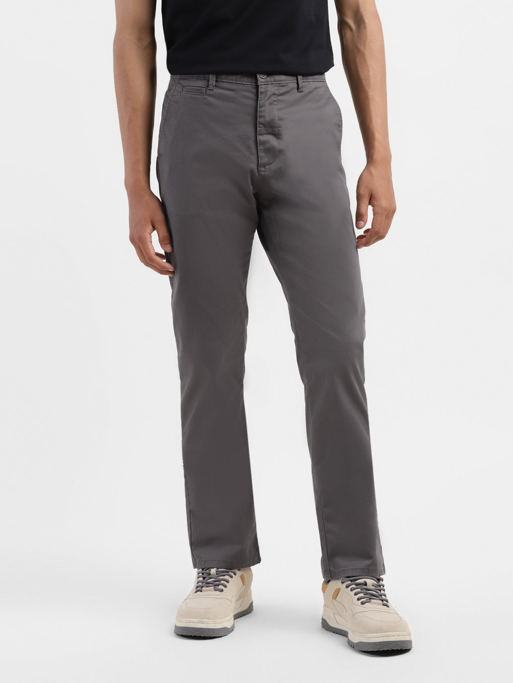 Men's Men's Grey Slim Fit Trousers