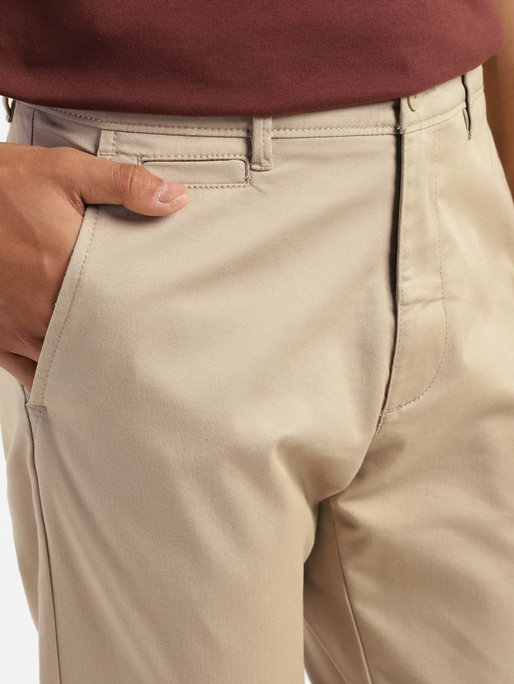 Men's Khaki Straight Fit Shorts