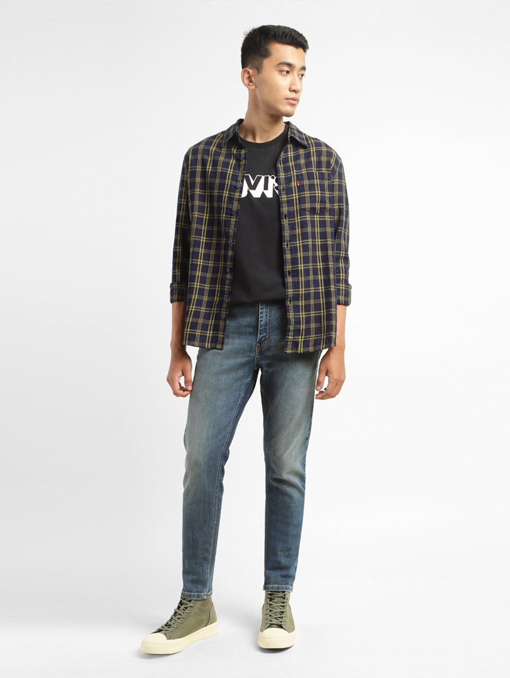 Men's 512 Blue Slim Tapered Fit Mid Rise Jeans