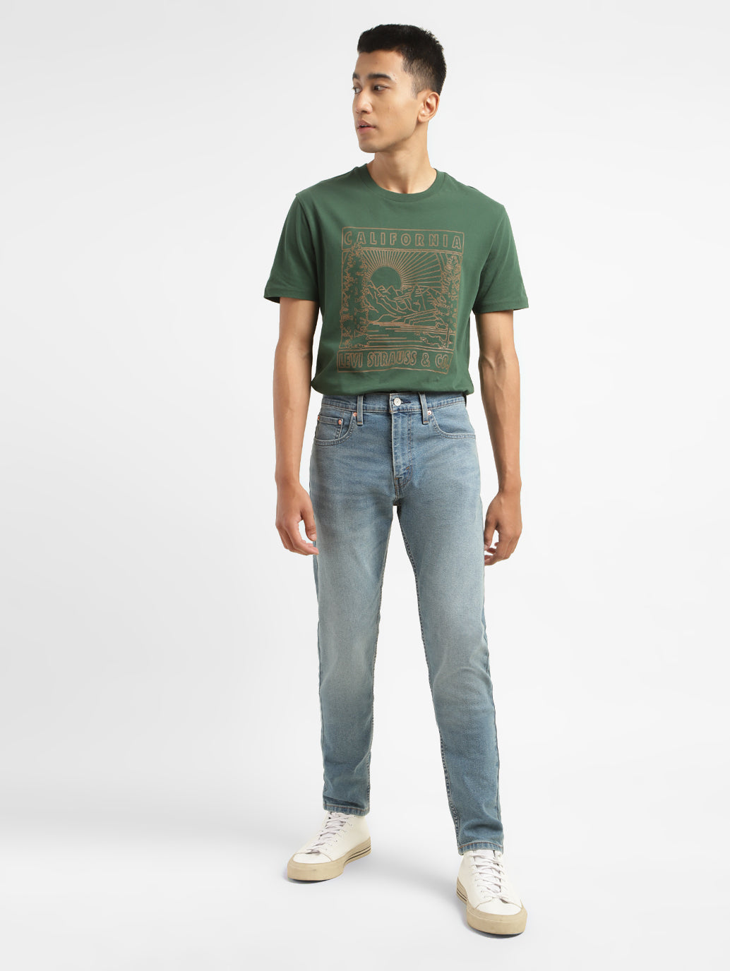 Men's 512 Blue Slim Tapered Fit Mid Rise Jeans