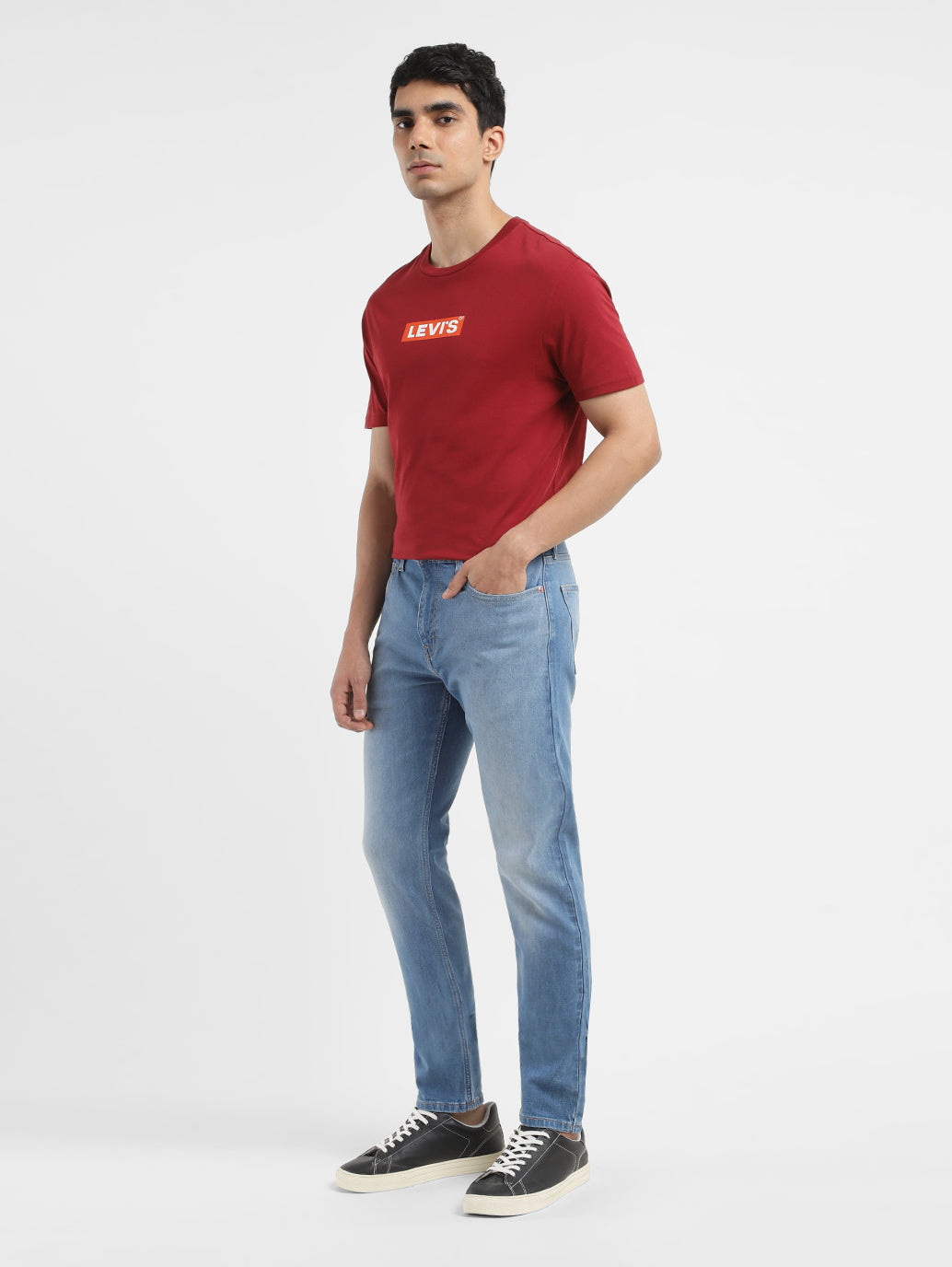 Men's 512 Blue Slim Tapered Fit Mid Rise Jeans