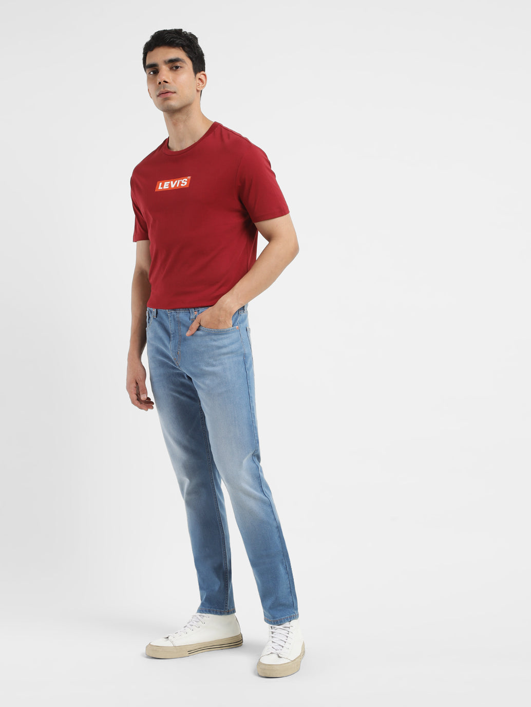 Men's 512 Blue Slim Tapered Fit Mid Rise Jeans