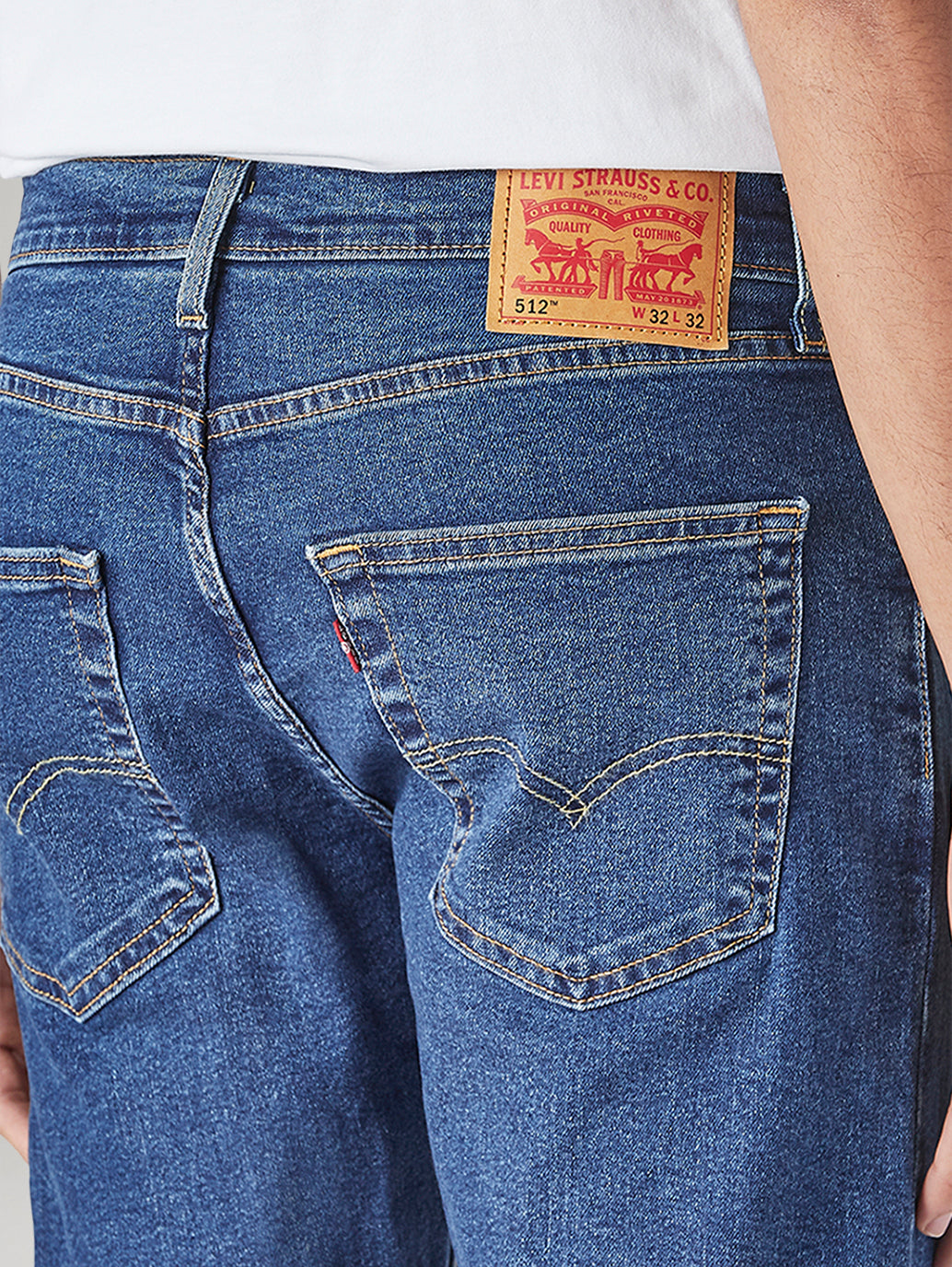 Men's 512 Blue Slim Tapered Fit Mid Rise Jeans - 20 View