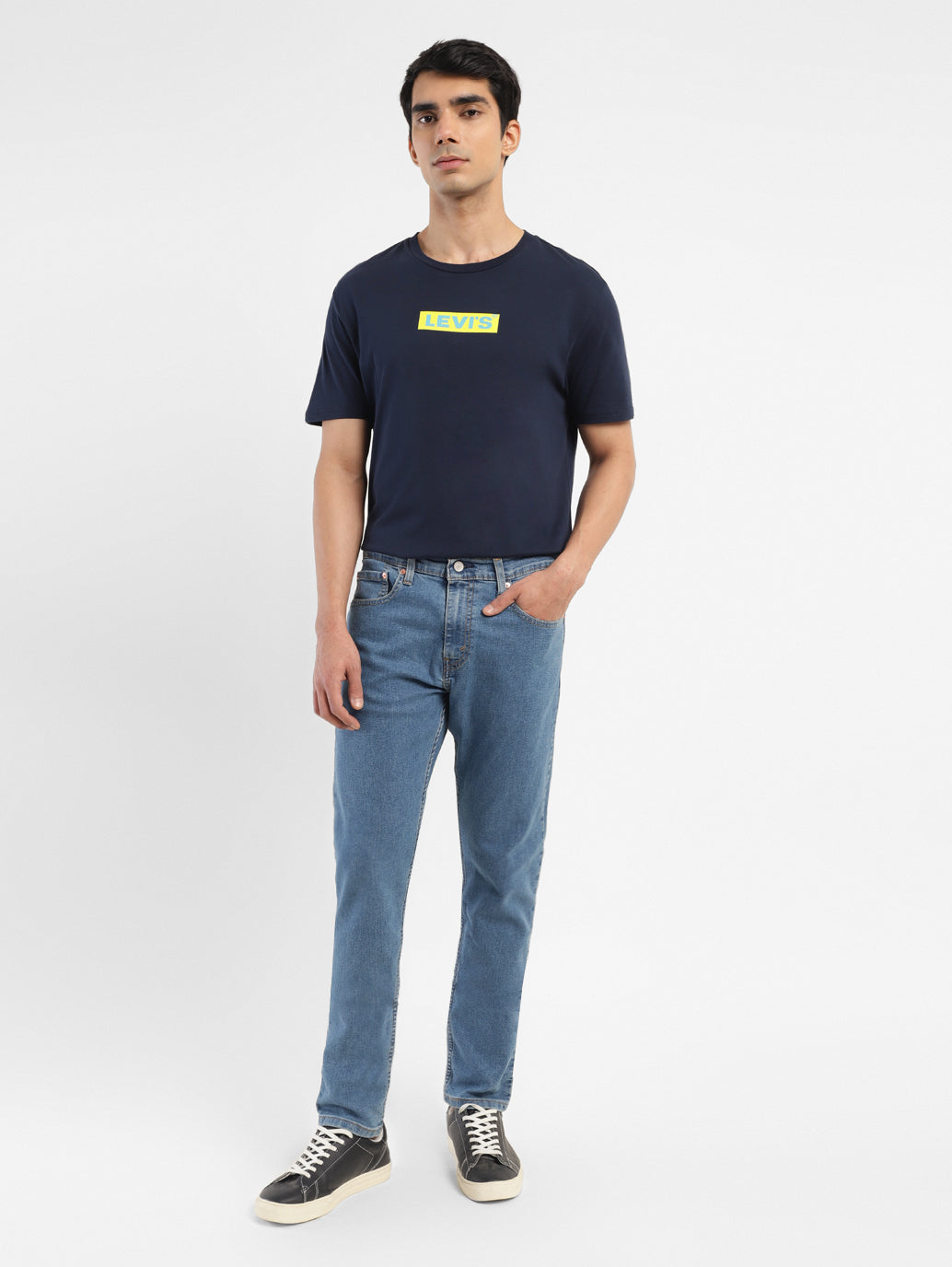 Men's 512 Blue Slim Tapered Fit Mid Rise Jeans