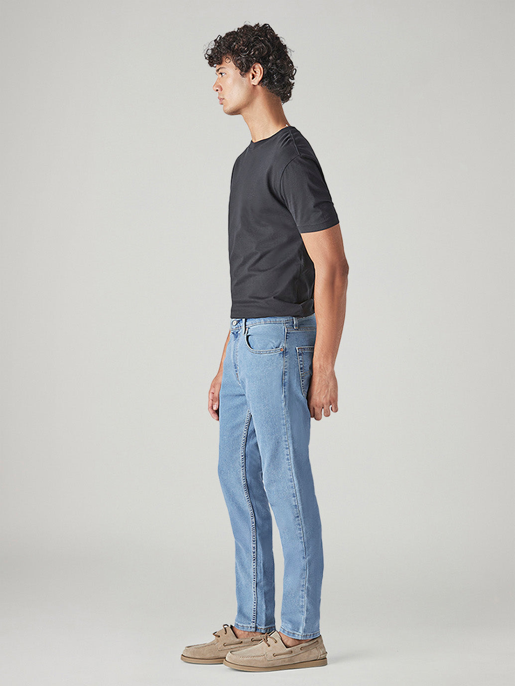 Men's 512 Light Blue Slim Tapered Fit Mid Rise Jeans - Side View