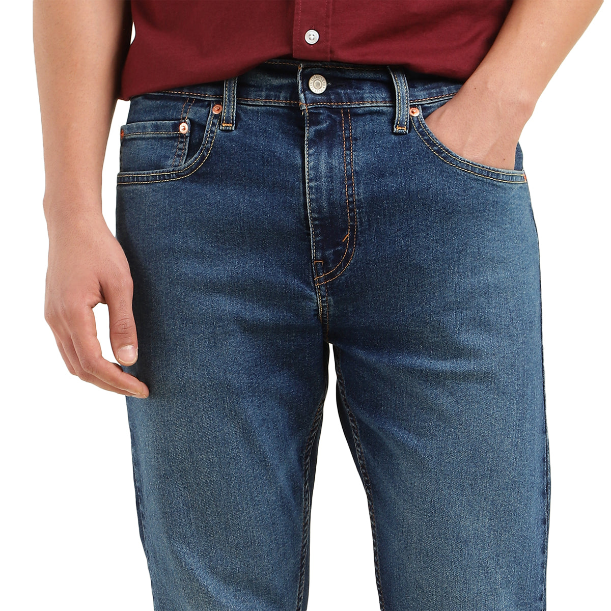 Men's 512 Dark Blue Slim Tapered Fit Jeans